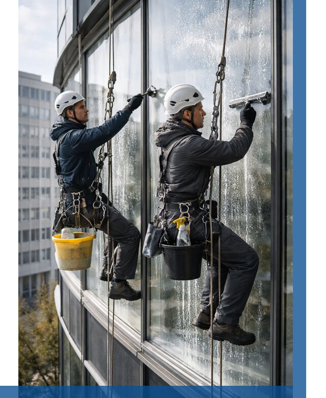 Мойка панорамных окон в Ростове-на-Доне от 365 р. заказать у ВЫСОТНИК-Рст