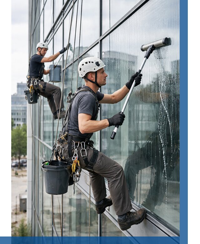 Мойка витражей альпинистами в Ростове-на-Доне от 730 р. под ключ|ВЫСОТНИК-Рст