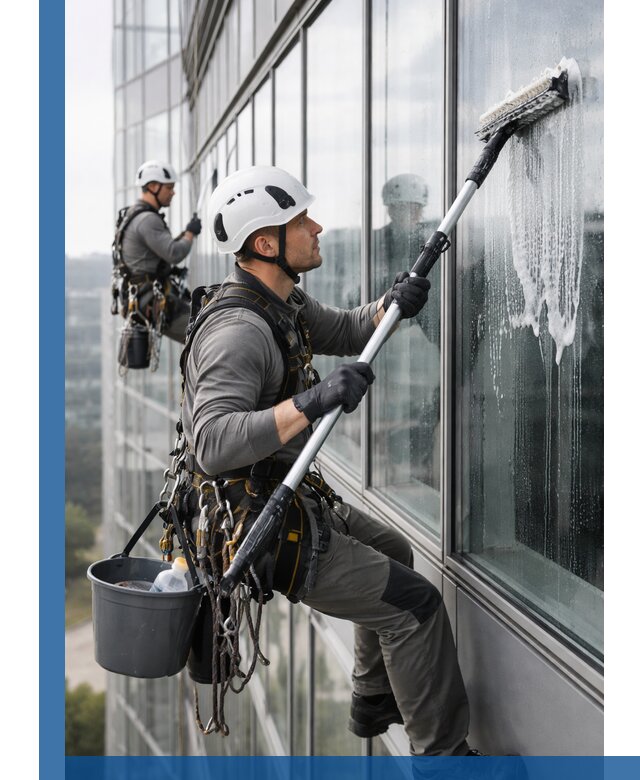 Высотная мойка сплошного остекления с выездом в Ростове-на-Доне