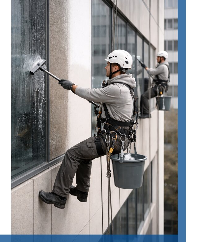 Мойка фасадов зданий в Ростове-на-Доне под ключ от 365 р. | ВЫСОТНИК-Рст