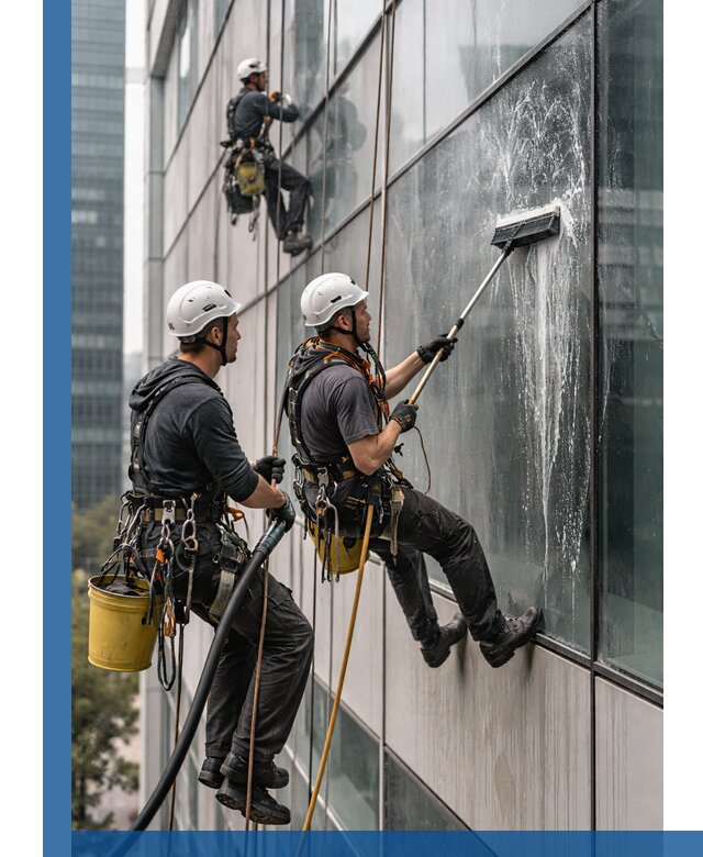 Профессиональная высотная мойка фасадов зданий в Ростове-на-Доне