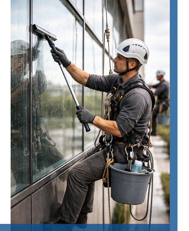 Мойка стеклянных фасадов в Ростове-на-Доне от 209 р. | ВЫСОТНИК-Рст