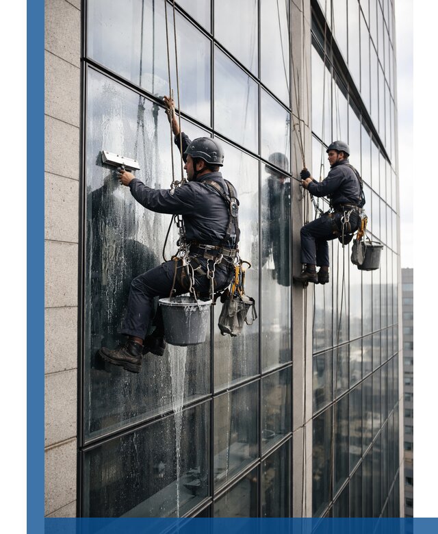 Профессиональная мойка стеклянных фасадов зданий в Ростове-на-Доне