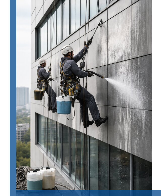 Профессиональная мойка вентилируемых фасадов в Ростове-на-Доне