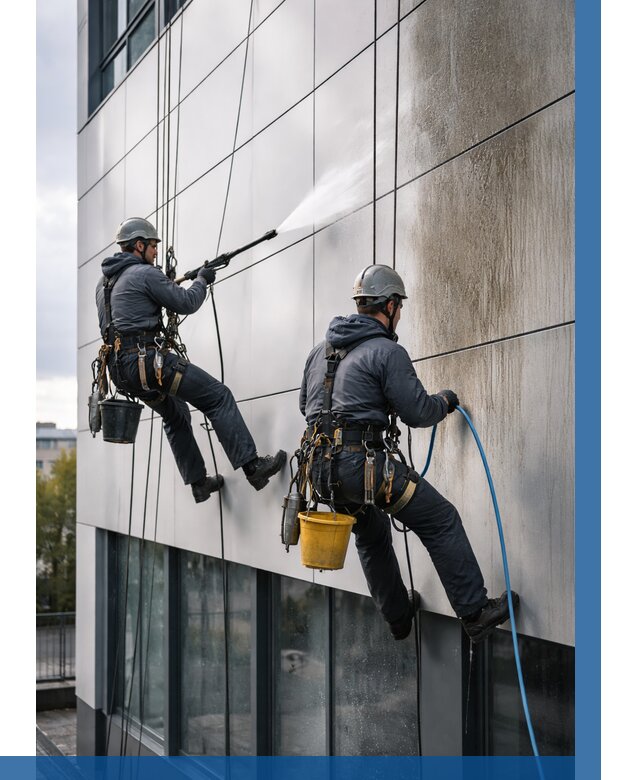 Мойка фасада из композита в Ростове-на-Доне по цене от 313 р. | ВЫСОТНИК-Рст