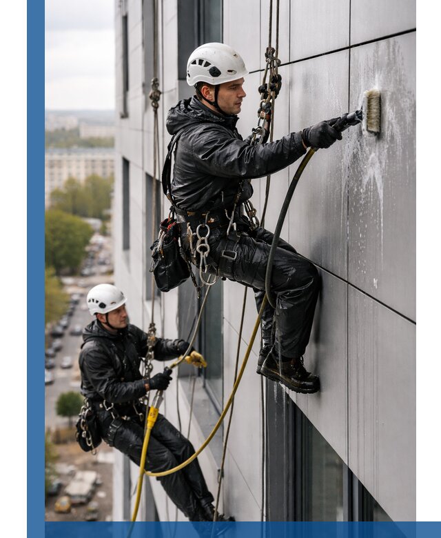Профессиональная мойка фасада из композита в Ростове-на-Доне