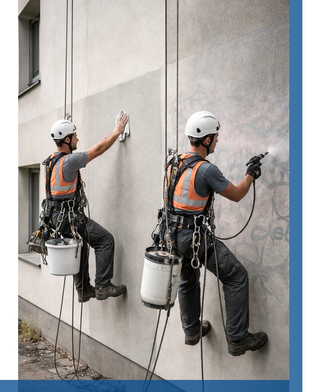 Антиграффити покрытие фасада в Ростове-на-Доне от 626 р. | ВЫСОТНИК-Рст