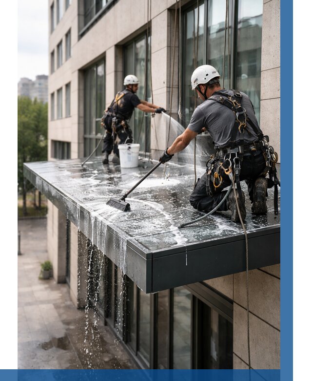 Мойка козырьков и навесов в Ростове-на-Доне от 3650 р. | ВЫСОТНИК-Рст