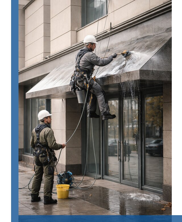 Профессиональная мойка козырьков и навесов в Ростове-на-Доне