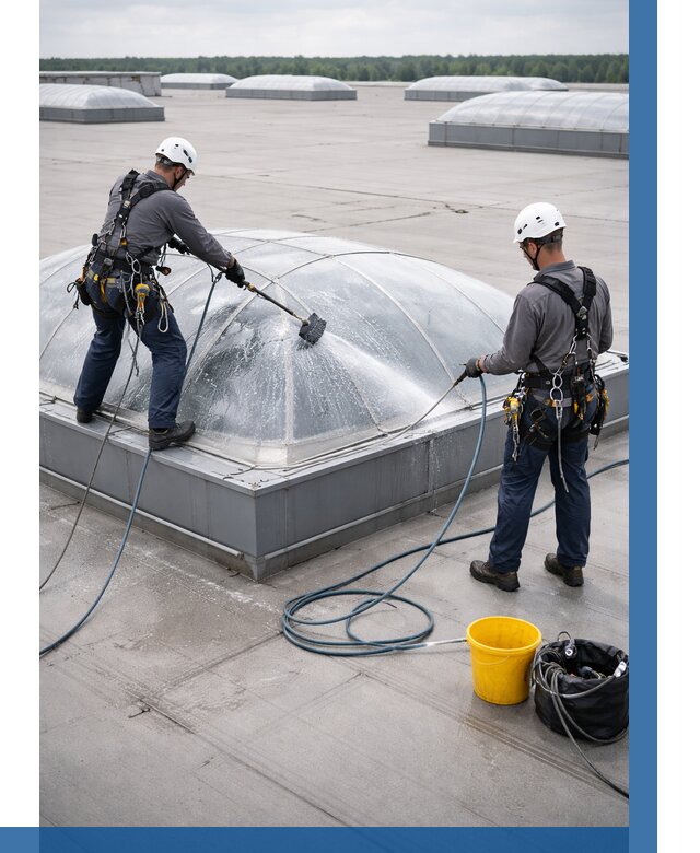 Мойка зенитных фонарей в Ростове-на-Доне, заказать от 4693 р. | ВЫСОТНИК-Рст