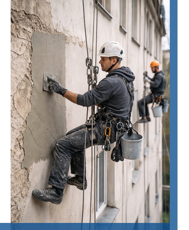 Восстановление штукатурки фасада в Ростове-на-Доне от 1251 р. | ВЫСОТНИК-Рст