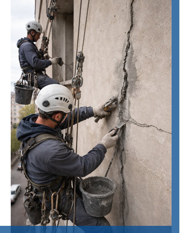 Заделка трещин на фасаде в Ростове-на-Доне от 939 р. | ВЫСОТНИК-Рст