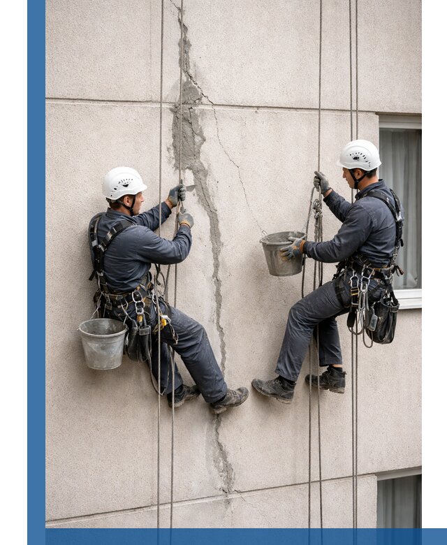 Заделка трещин на фасаде в Ростове-на-Доне с гарантийным ремонтом