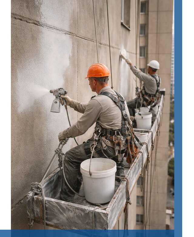 Грунтовка фасада на высоте в Ростове-на-Доне от 125 р. | ВЫСОТНИК-Рст