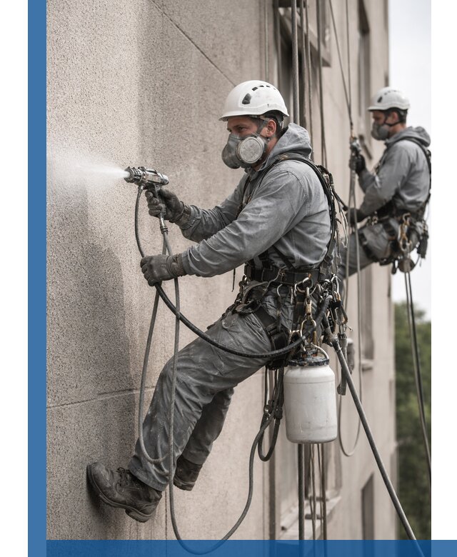 Безвоздушная покраска фасадов зданий в Ростове-на-Доне профессионально