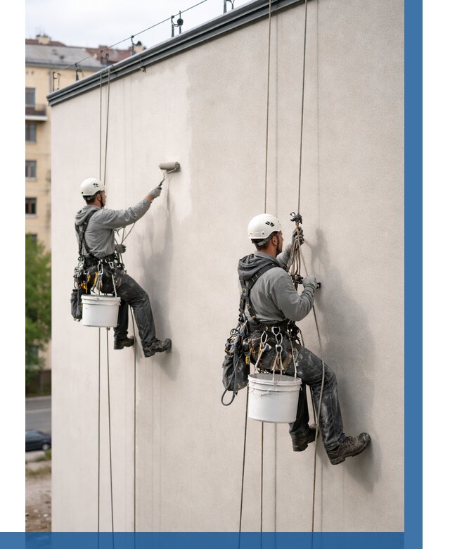 Покраска оштукатуренного фасада в Ростове-на-Доне от 334 р. | ВЫСОТНИК-Рст