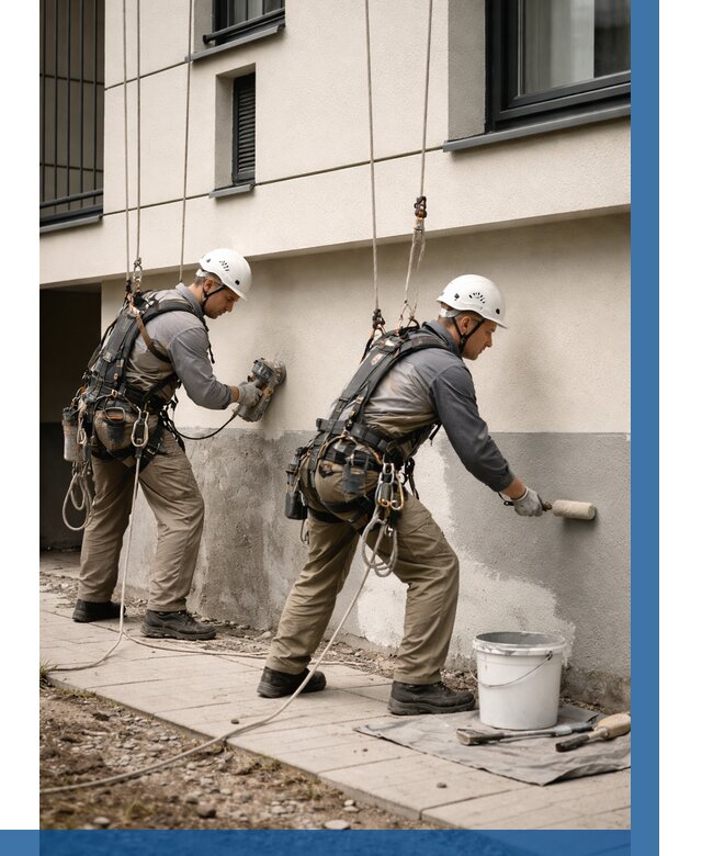 Окраска цоколя здания в Ростове-на-Доне от 469 р. под ключ | ВЫСОТНИК-Рст