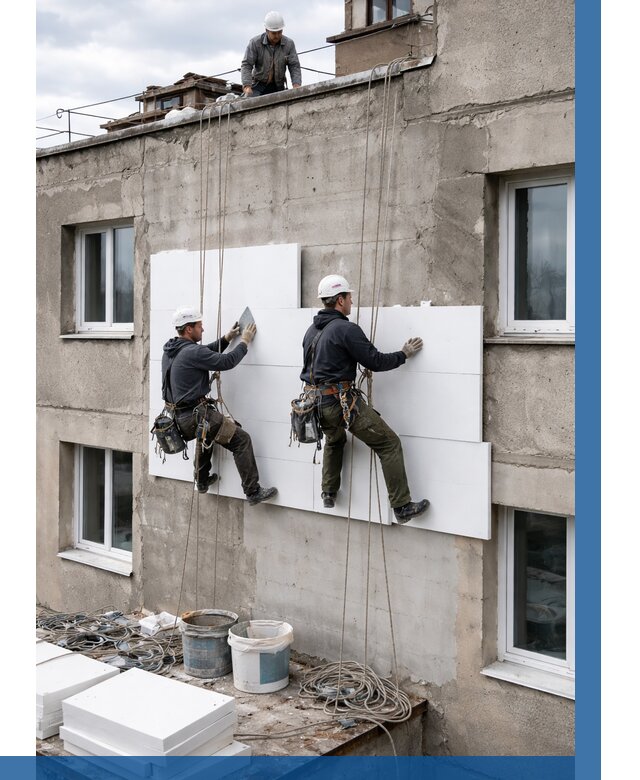 Утепление фасада пенополистиролом в Ростове-на-Доне от 1877 р. | ВЫСОТНИК-Рст