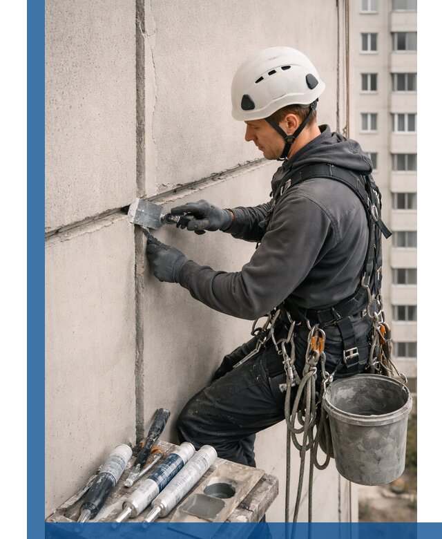 Ремонт межпанельных швов в Ростове-на-Доне герметизация и восстановление