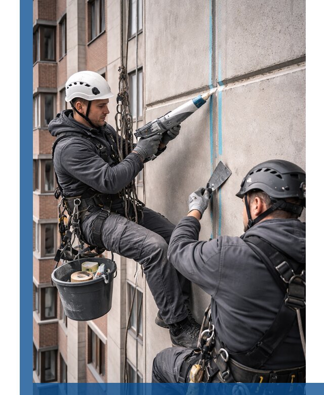 Вторичная герметизация швов фасада и кровли в Ростове-на-Доне