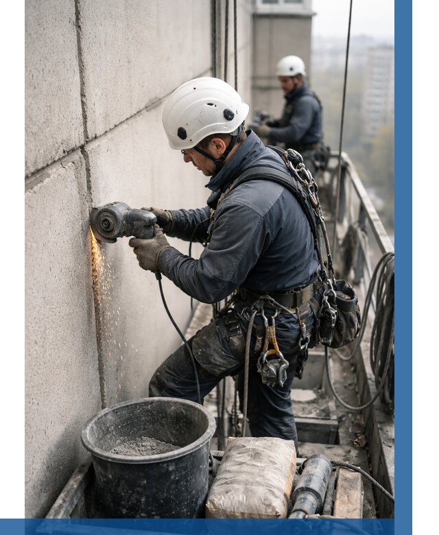 Штробление межпанельных швов в Ростове-на-Доне от 1251 р. | ВЫСОТНИК-Рст