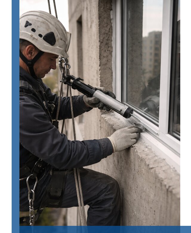 Герметизация оконных швов снаружи в Ростове-на-Доне профессионально