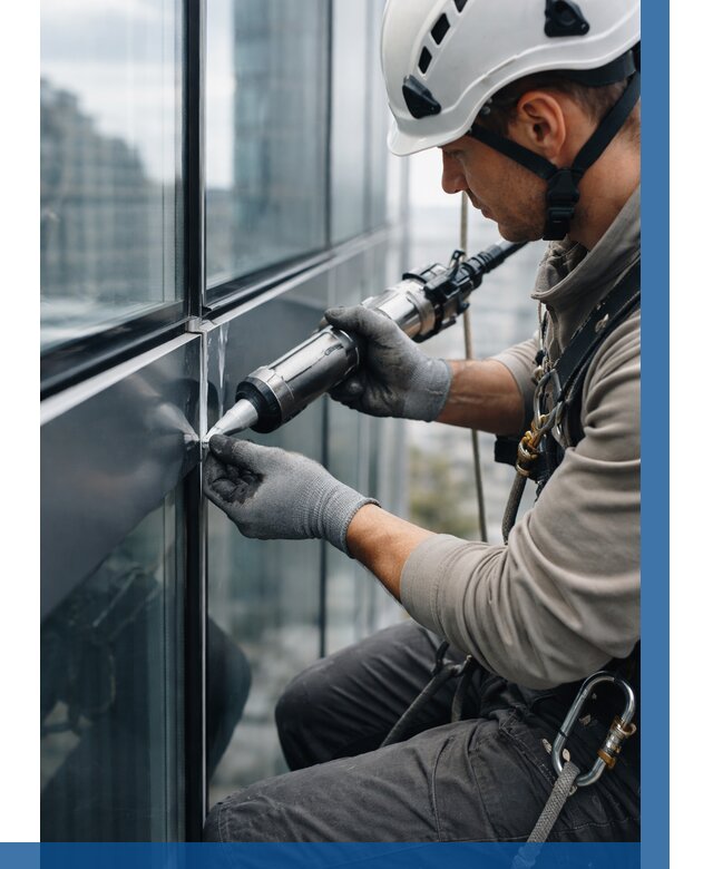 Герметизация стыков витража в Ростове-на-Доне от 1251 р. | ВЫСОТНИК-Рст