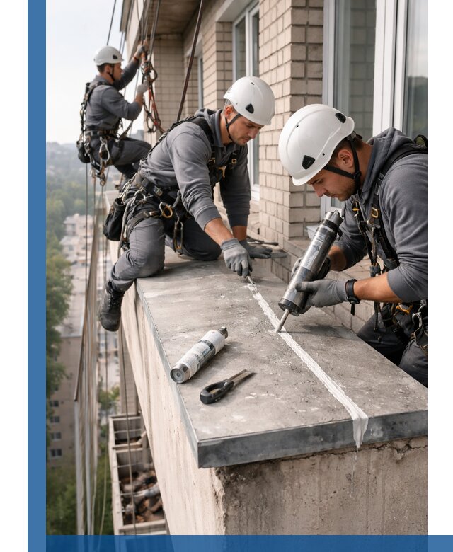 Герметизация балконного козырька в Ростове-на-Доне профессионально