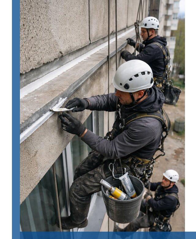 Герметизация примыкания балкона в Ростове-на-Доне под ключ с гарантией