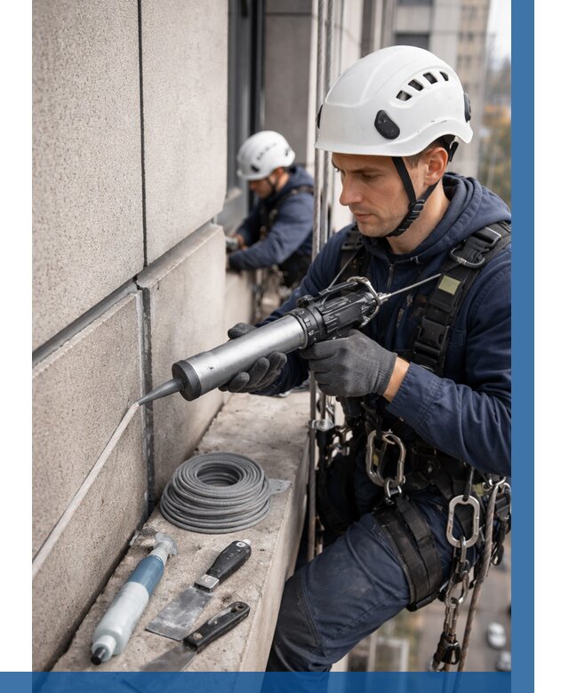 Герметизация деформационных швов фасада в Ростове-на-Доне от 730 | ВЫСОТНИК-Рст