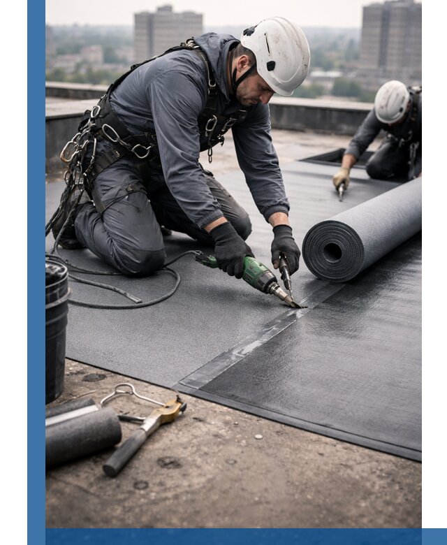 Ремонт мягкой кровли в Ростове-на-Доне с выездом промальпинистов