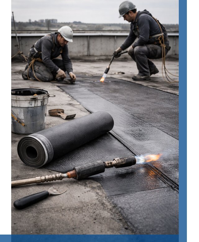 Ремонт рулонной кровли в Ростове-на-Доне от 678 р. | ВЫСОТНИК-Рст