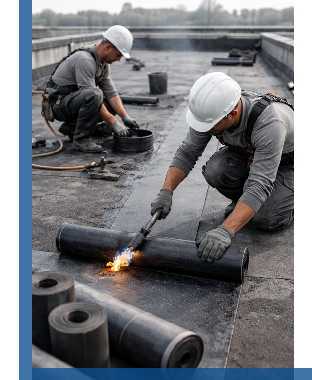 Ремонт рулонной кровли в Ростове-на-Доне герметизация и восстановление