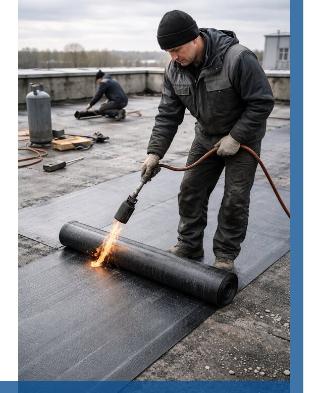 Ремонт наплавляемой кровли в Ростове-на-Доне от 730 р. | ВЫСОТНИК-Рст