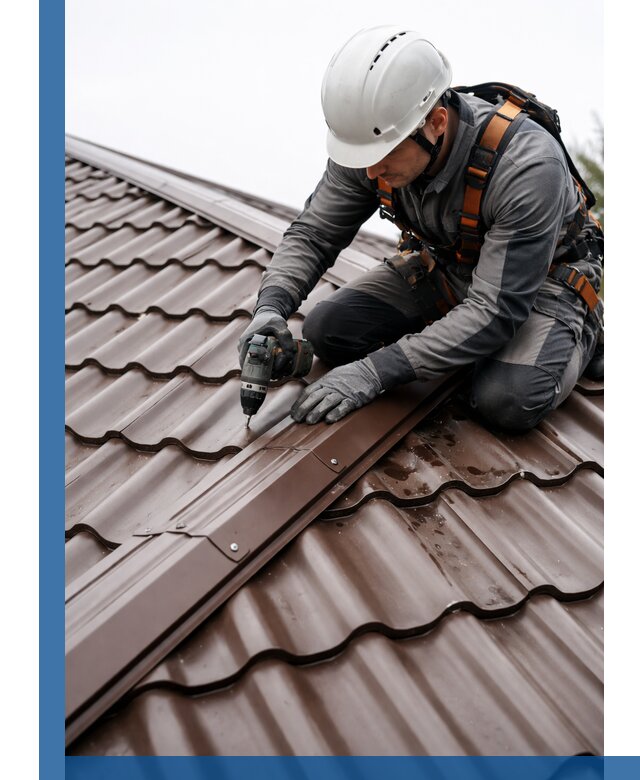 Ремонт металлочерепицы на крыше в Ростове-на-Доне профессионально