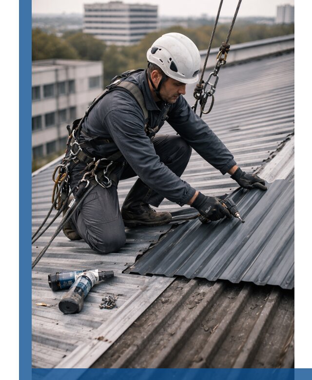 Ремонт профнастила на кровле в Ростове-на-Доне, работы под ключ