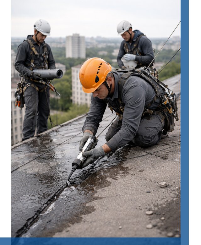 Устранение протечек кровли в Ростове-на-Доне от 12515 р. | ВЫСОТНИК-Рст