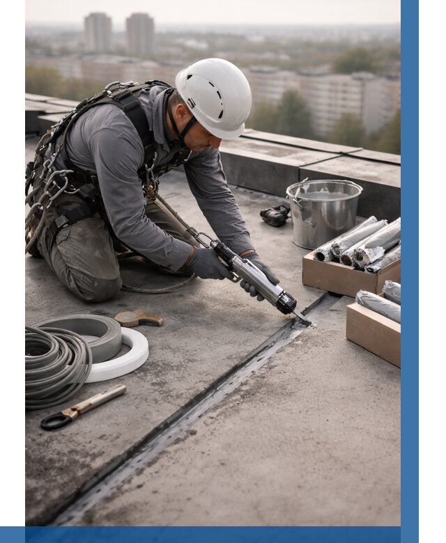 Герметизация швов кровли в Ростове-на-Доне от 469 р./м2 | ВЫСОТНИК-Рст