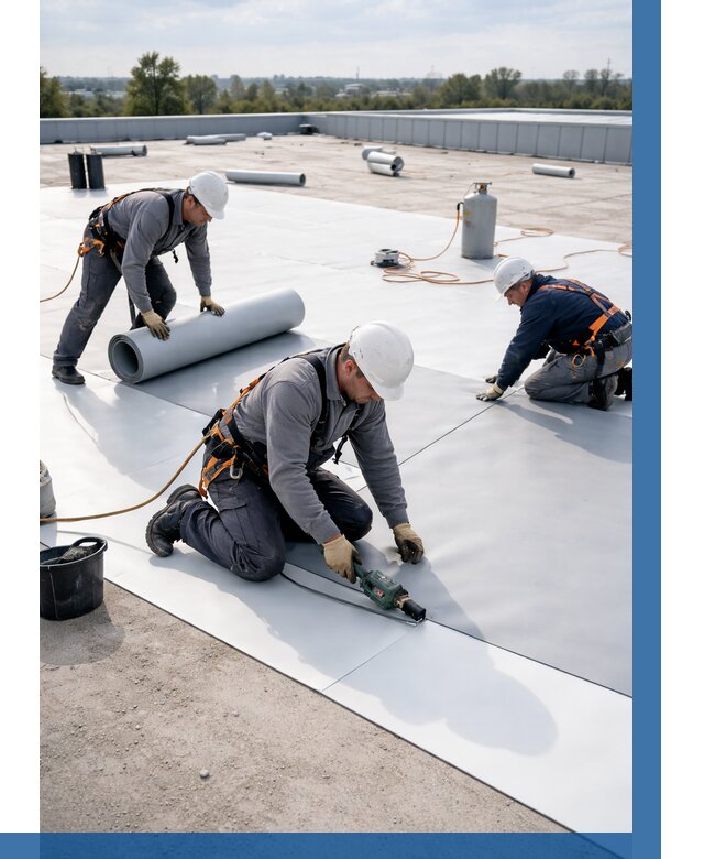 Монтаж мембранной кровли под ключ в Ростове-на-Доне от 1251 р. | ВЫСОТНИК-Рст