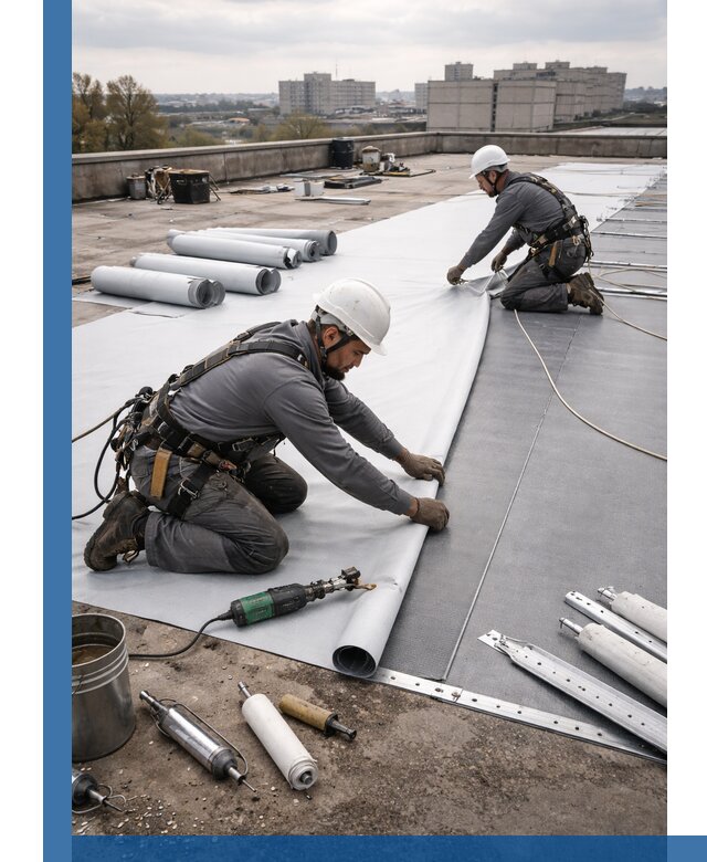 Монтаж мембранной кровли в Ростове-на-Доне для промышленных зданий