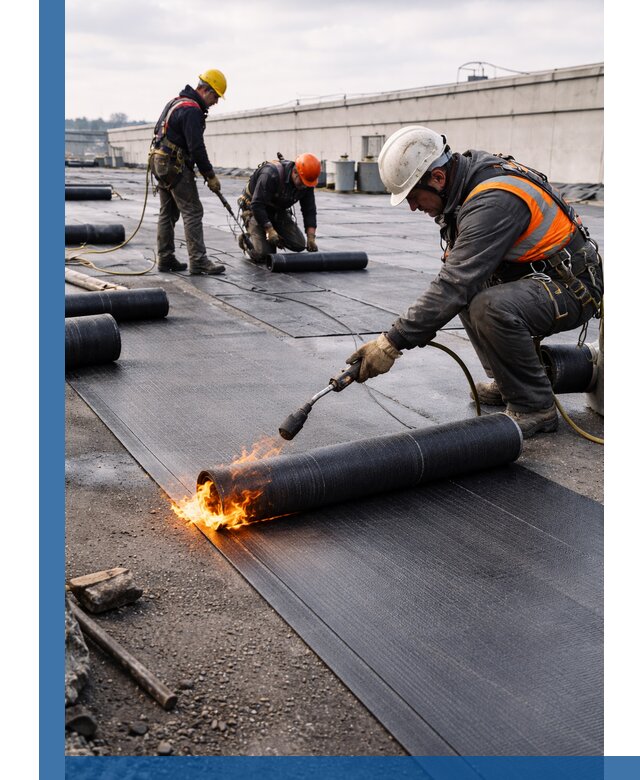 Монтаж наплавляемой кровли в Ростове-на-Доне профессионально