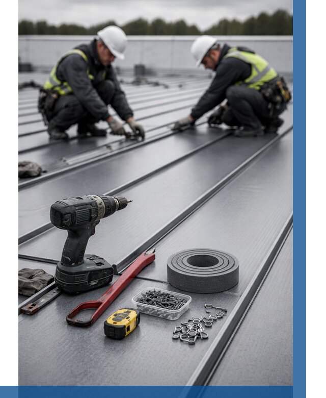 Монтаж фальцевой кровли в Ростове-на-Доне от 1877 р. | ВЫСОТНИК-Рст