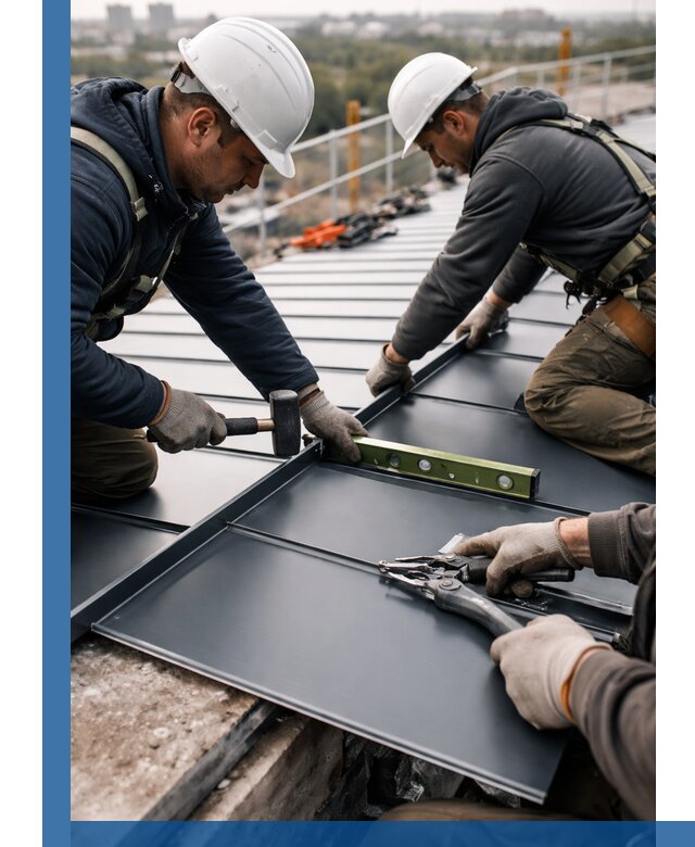 Монтаж фальцевой кровли в Ростове-на-Доне для промышленных зданий