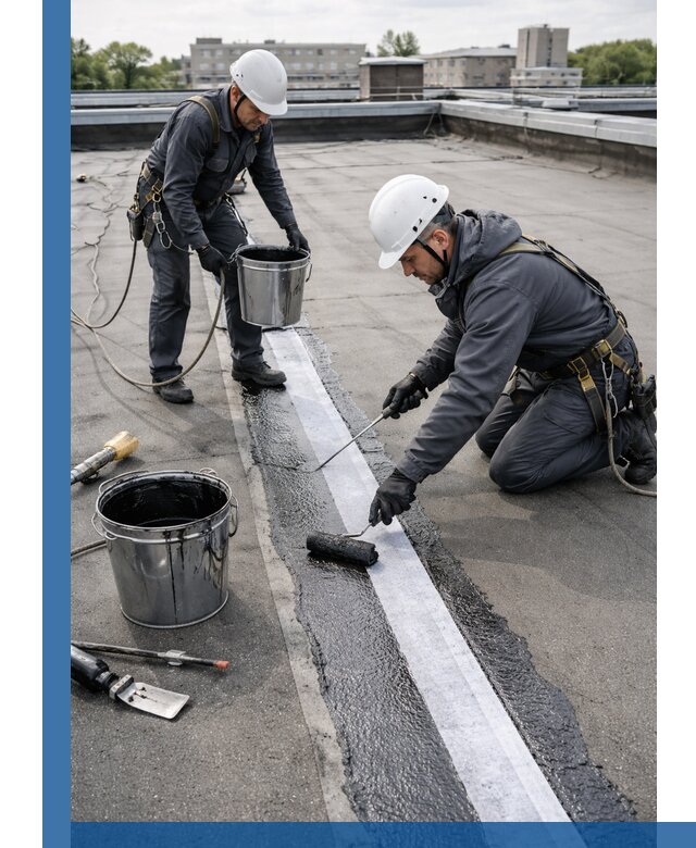 Гидроизоляция кровли мастикой в Ростове-на-Доне надежная защита