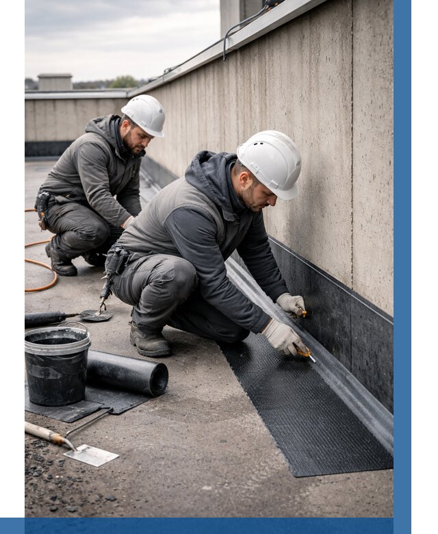 Гидроизоляция примыканий на кровле в Ростове-на-Доне от 939 р. | ВЫСОТНИК-Рст