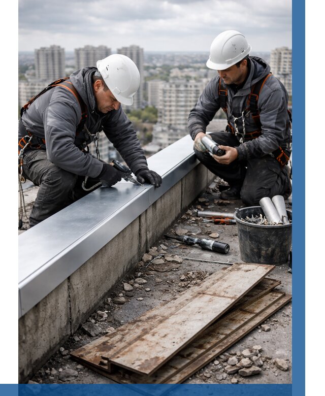 Замена парапетных крышек под ключ в Ростове-на-Доне от 1251 р. | ВЫСОТНИК-Рст