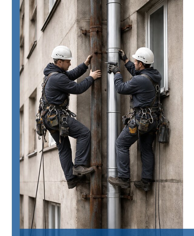 Замена водосточных труб в Ростове-на-Доне: монтаж и демонтаж под ключ