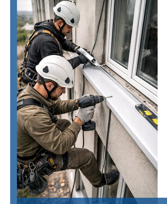 Профессиональный монтаж оконных отливов и отведения воды в Ростове-на-Доне