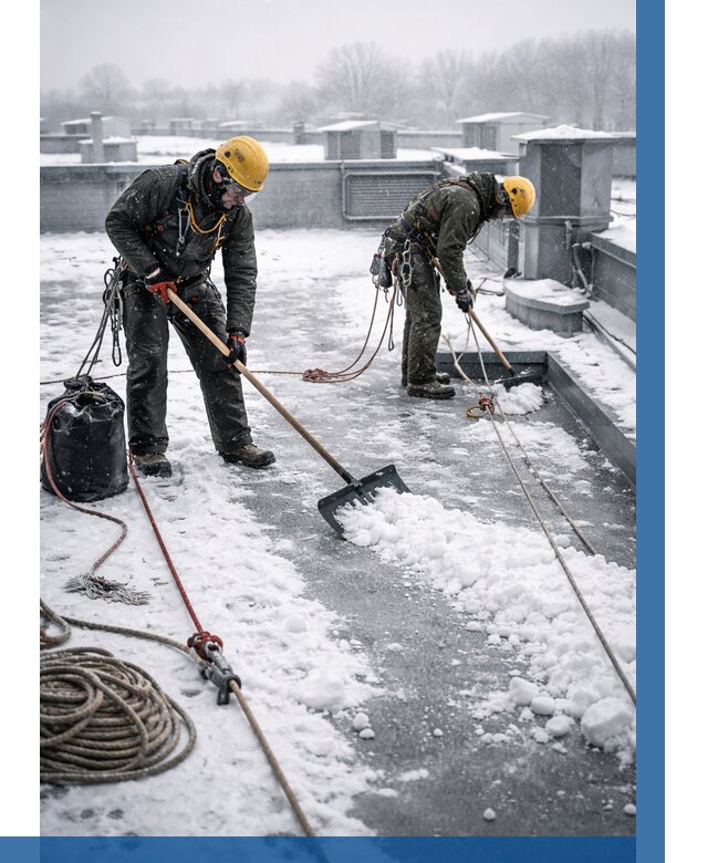 Очистка крыши от снега в Ростове-на-Доне от 7822 р. | ВЫСОТНИК-Рст