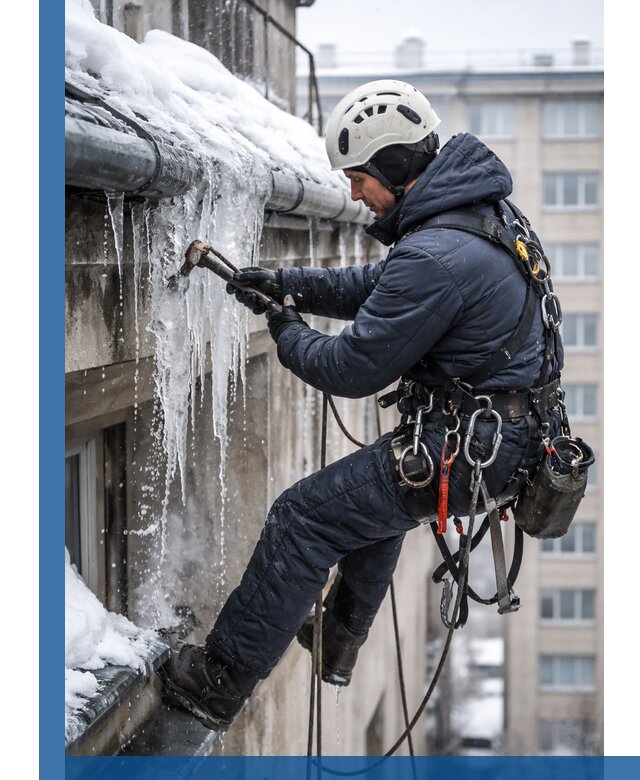 Удаление наледи и чистка водостоков в Ростове-на-Доне оперативно и безопасно